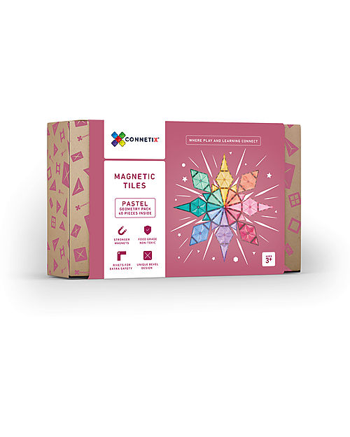 40 pezzi - pastello - 100% plastica abs atossica