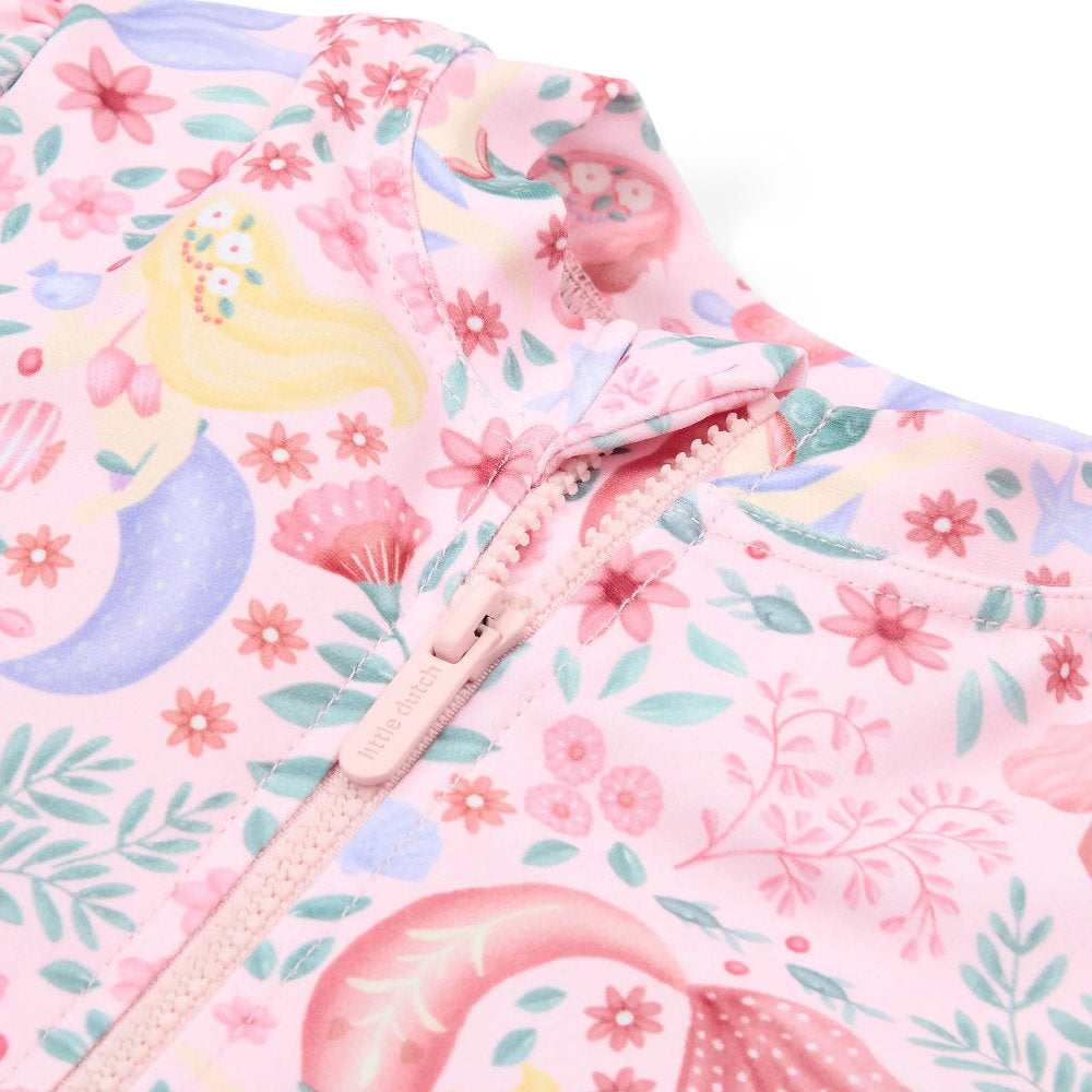 Costume da Bagno Bimba 'Dreamy Mermaid' (Maniche Corte e Zip Lunga)