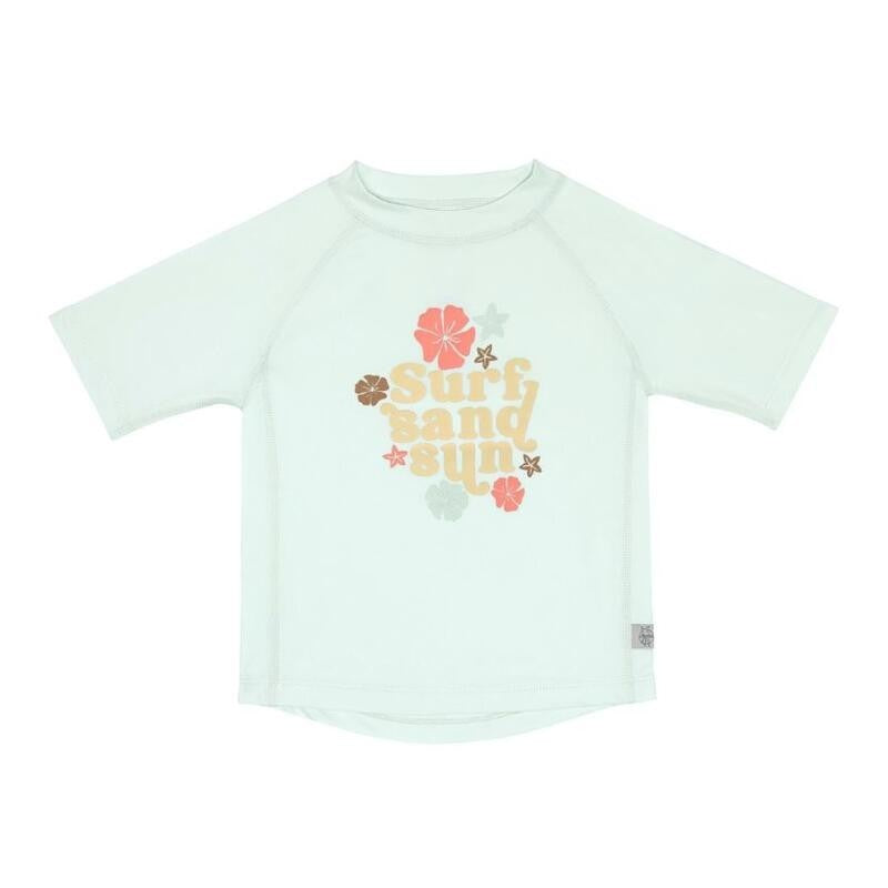 Maglia manica corta protezione upf 60+ flowers sea foam