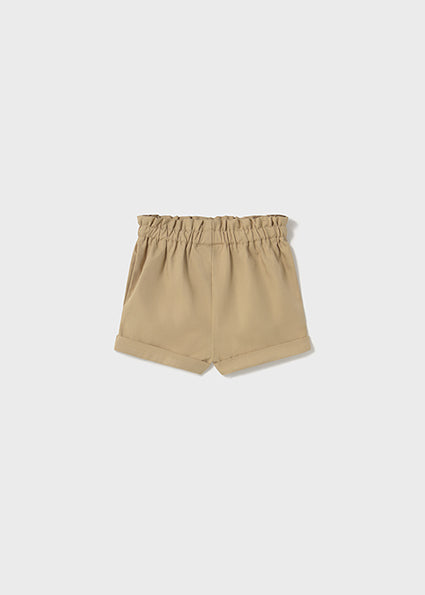 Pantalone corto giallino con fiocco