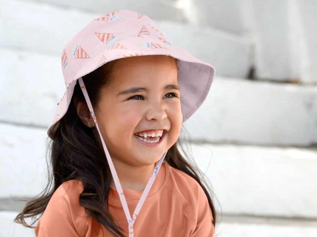 Cappellino estivo Reversibile con Laccetti (Protezione UV 80) - Pale Pink