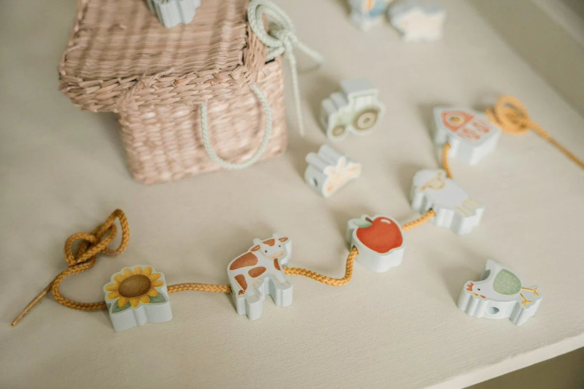 Set di sagome da infilare in legno - Little Farm