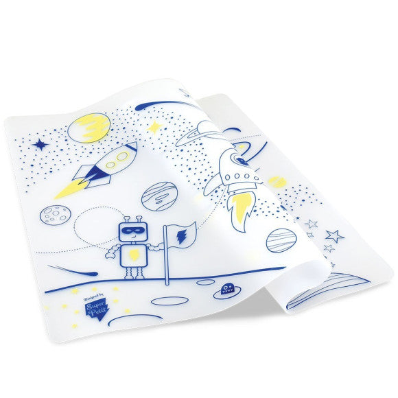 Tovaglietta in silicone da colorare con 5 pennarelli - 40x30cm