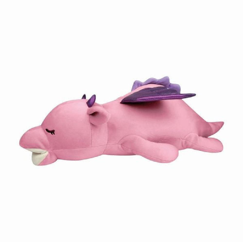 Peluche morbido Dragona il drago rosa - 17cm