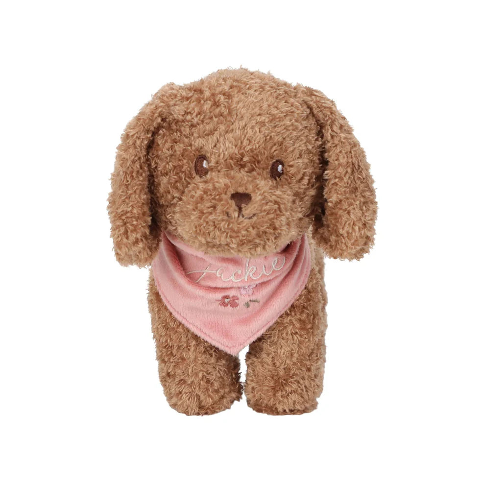 Peluche cane Jackie con trasportino