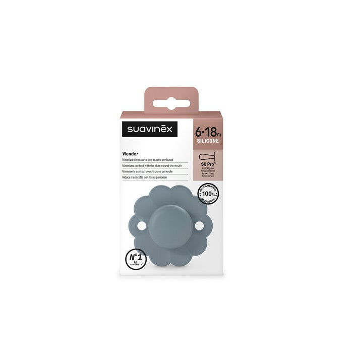 Ciuccio wonder 6-18mesi sx pro - in silicone