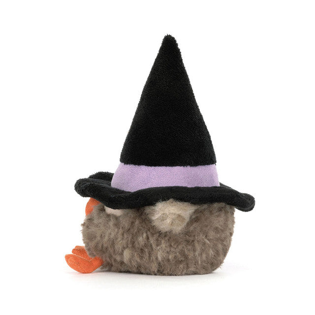 Peluche morbido Halloween civetta strega