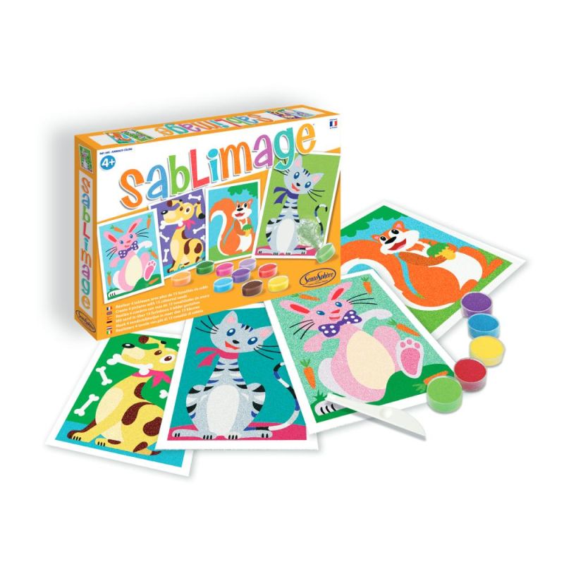 Set creativo con sabbia colorata