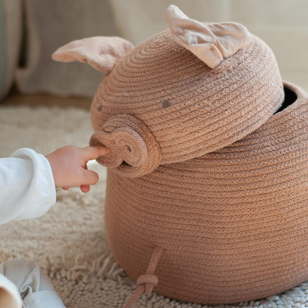 Contenitore porta oggetti  Peggy the Pig - Ø32x30cm