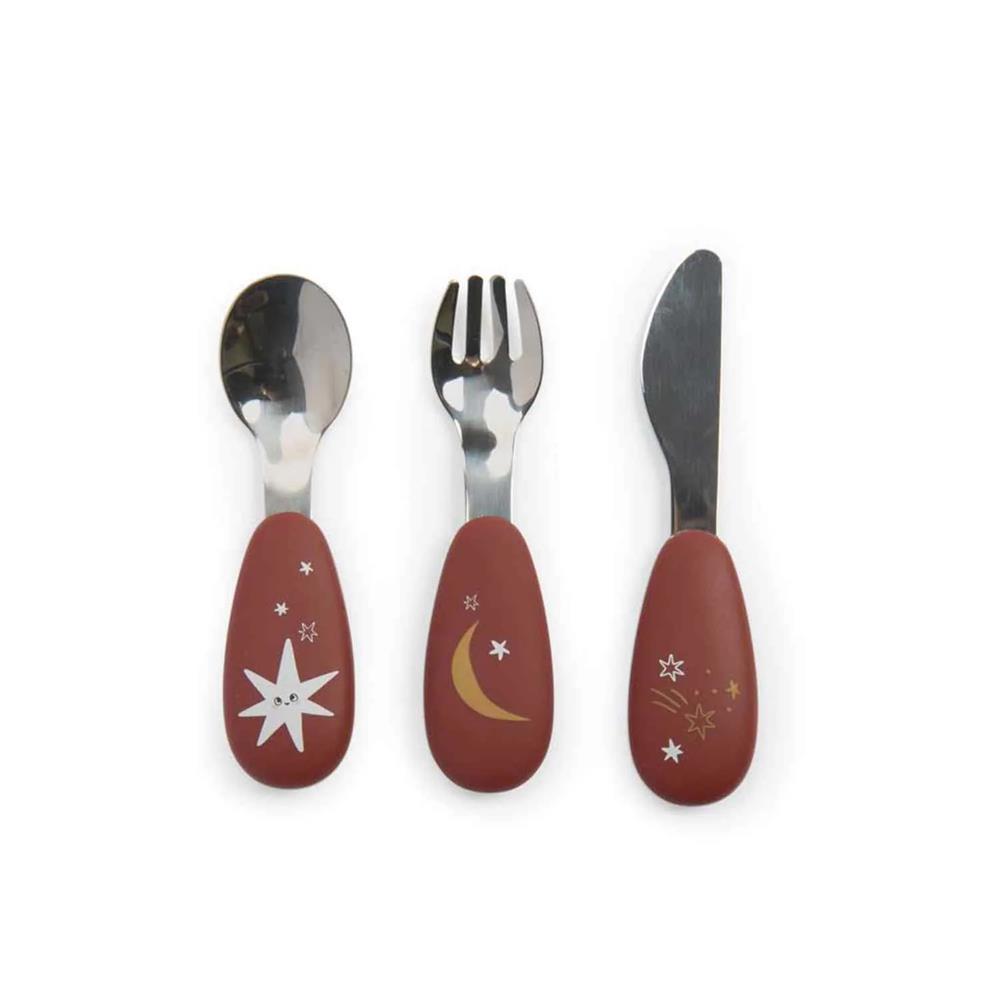 Set posate in silicone e acciaio