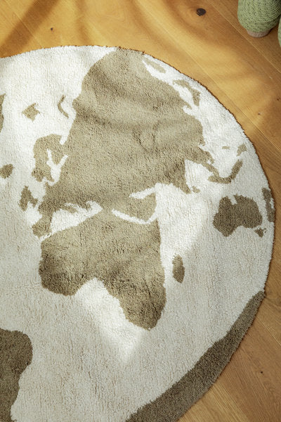 Tappeto tondo lavabile World Ma - Ø 120 cm - Linea Rugcycled