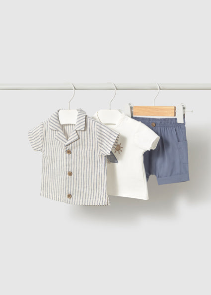 Completo 3 pezzi camicia, maglietta e pantalone - overshirt
