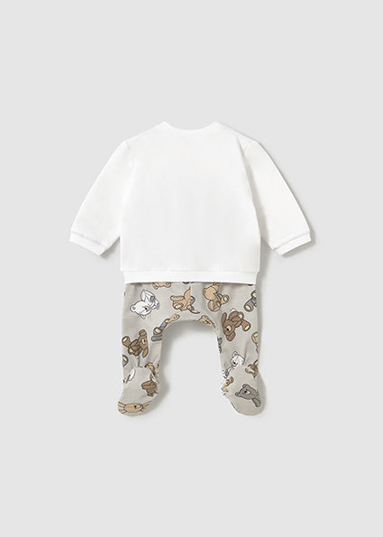 Completo neonato pullover e pantalone lungo