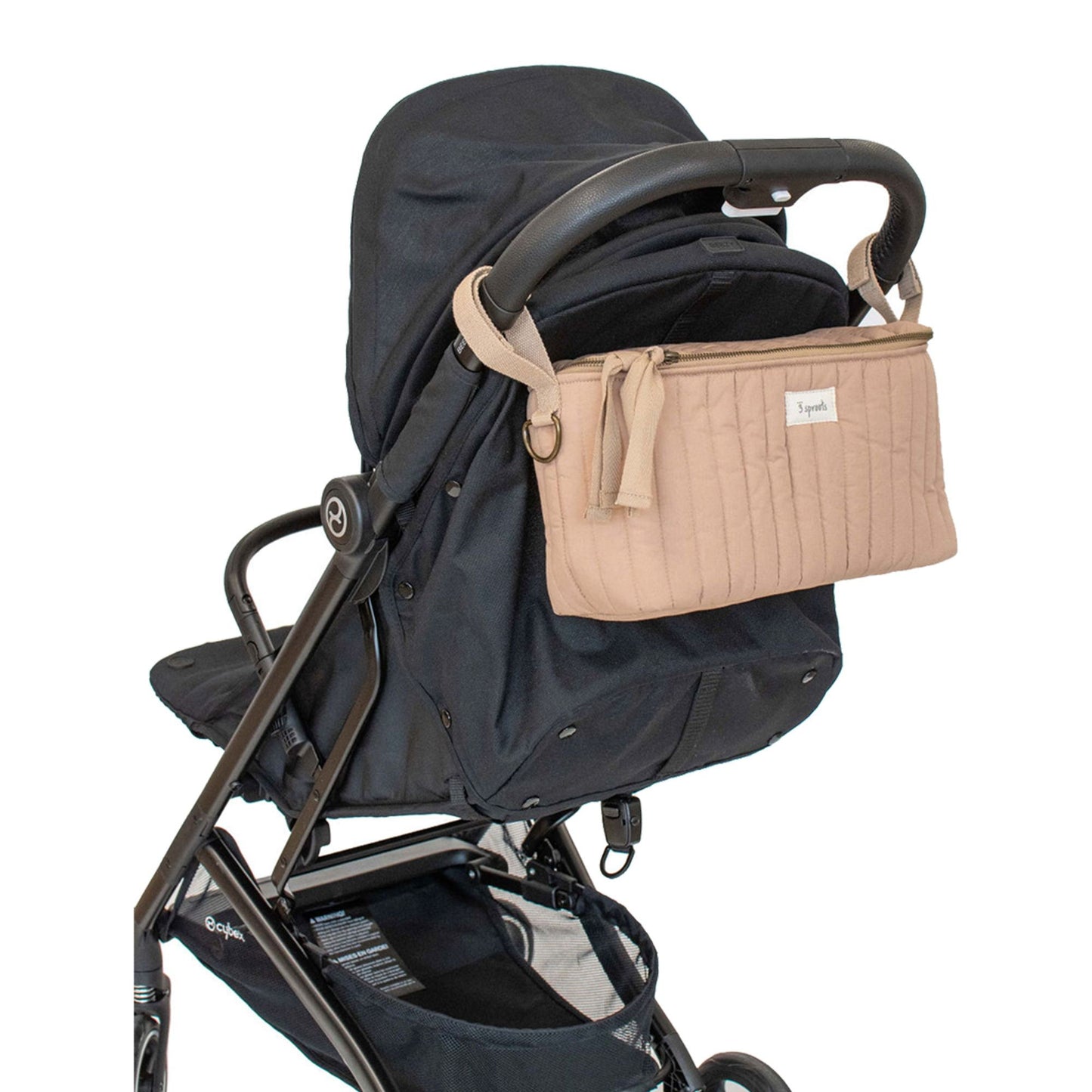 Borsa portaoggetti per passeggino - organizer passeggino - tessuto trapuntato