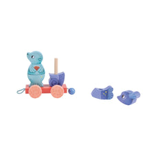 Treno attività in legno da tirare