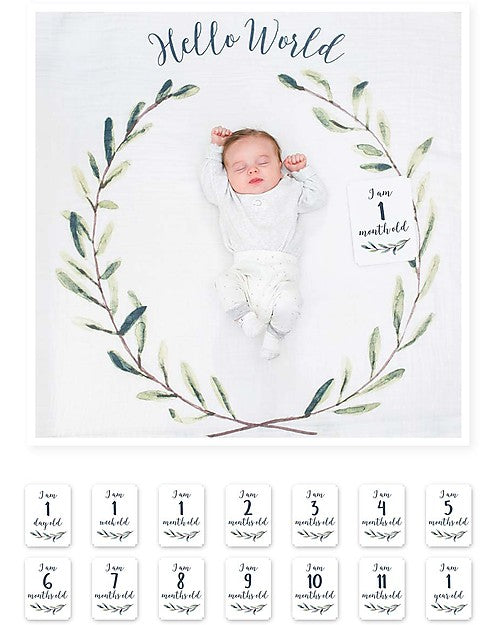 Kit primo anno - copertina swaddle in mussola di cotone