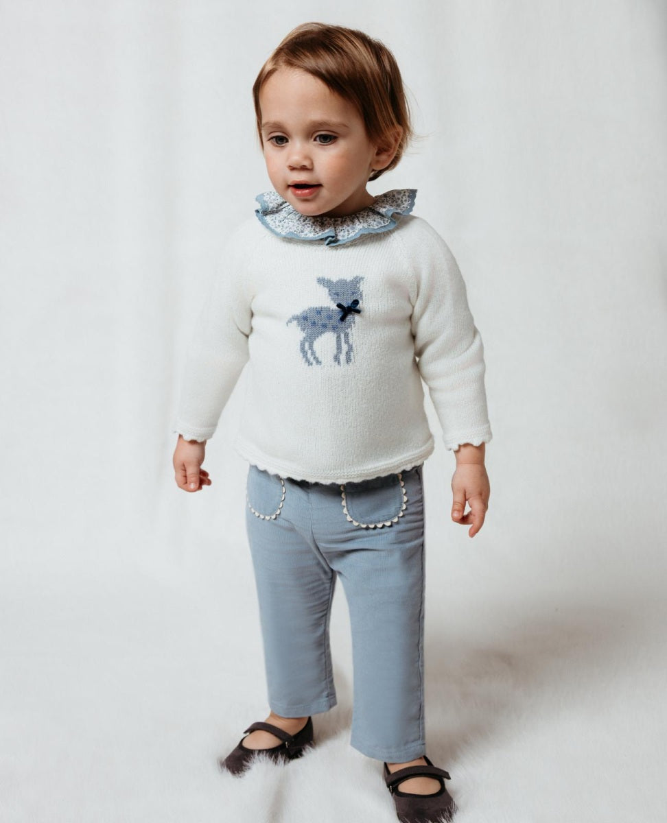 Maglioncino in maglia con cervo