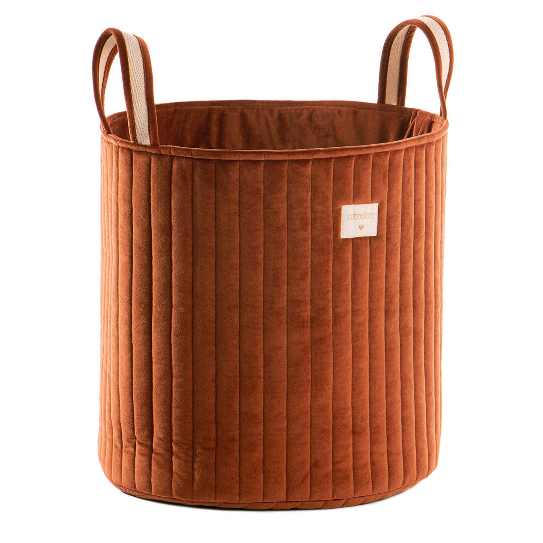Cesta portagiochi savanna - velluto ecologico 40x35x35cm