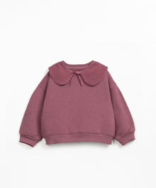 Felpa con colletto rimovibile