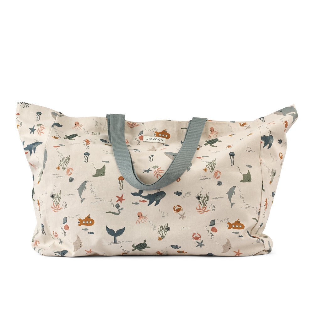 Borsa maxi tote spaziosa in cotone organico