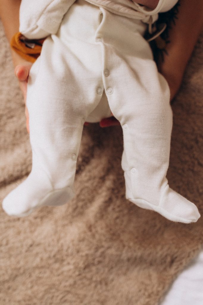 Tutina con Piedini in lana merino e seta (85% Lana Merino, 15% Seta Certificata Oeko-Tex)