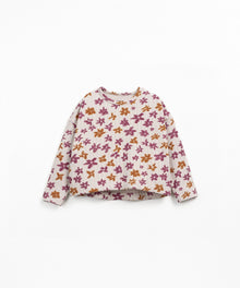 Maglia con scollo a V e maniche lunghe stampata