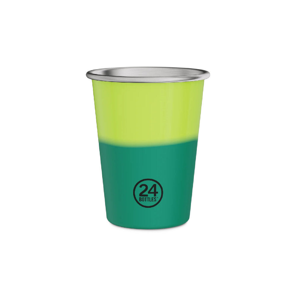 Set 2 Bicchieri in Acciaio Inox 'Cambia Colore' REactive (Giallo/Verde)