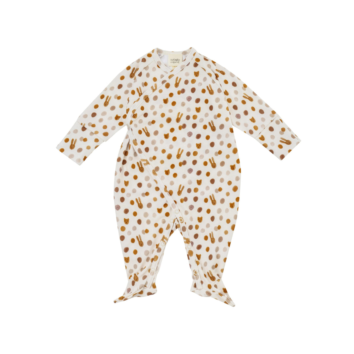 Tutina Pigiama Wrap Avvolgente in Cotone Biologico GOTS (Collezione NOOS)