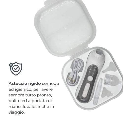 Aspiratore nasale elettrico con batteria ricaricabile