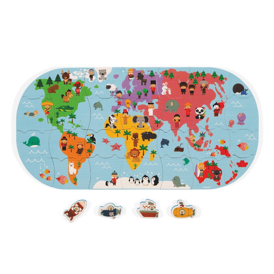 Mappa del mondo da bagno