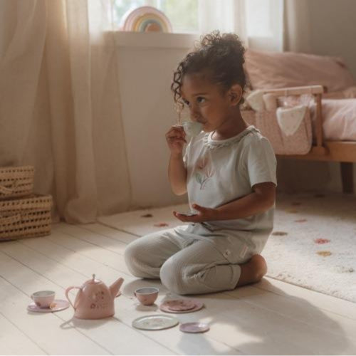 Set da thè Fairy Garden - 13 pezzi - In metallo