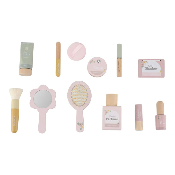Beauty Case con accessori in legno