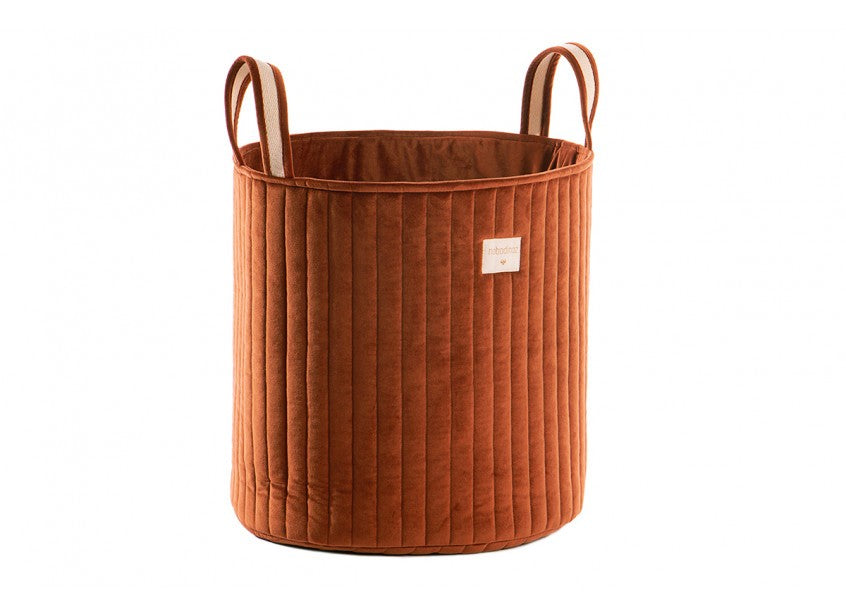 Cesta portagiochi savanna - velluto ecologico 40x35x35cm