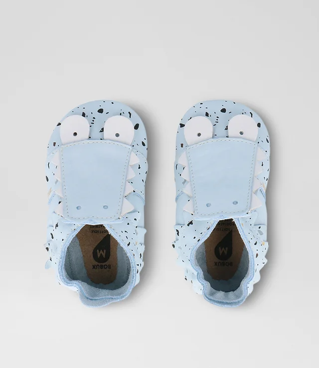 Scarpine Soft Sole Coccodrillo Sky Terrazzo