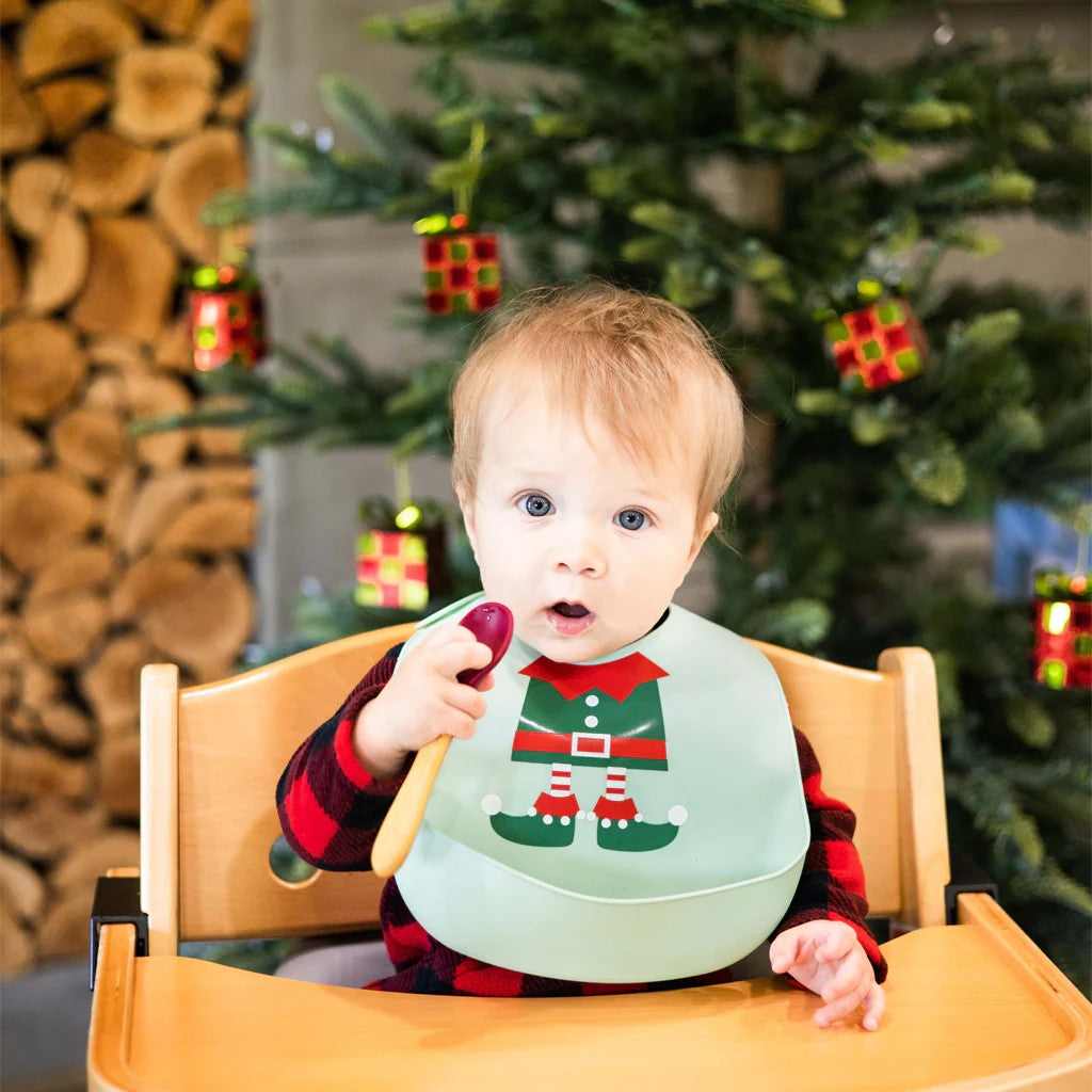 Set 2 bavaglini natalizi in silicone