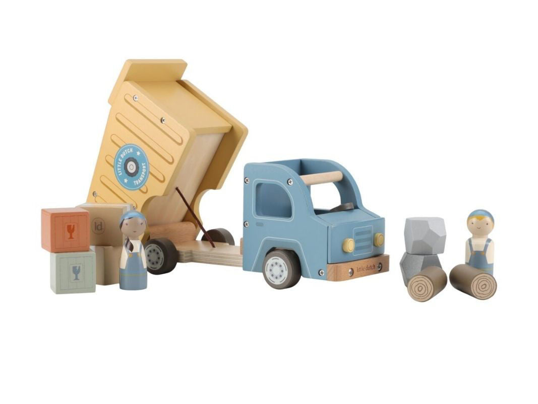 Camion della spazzatura con personaggi
