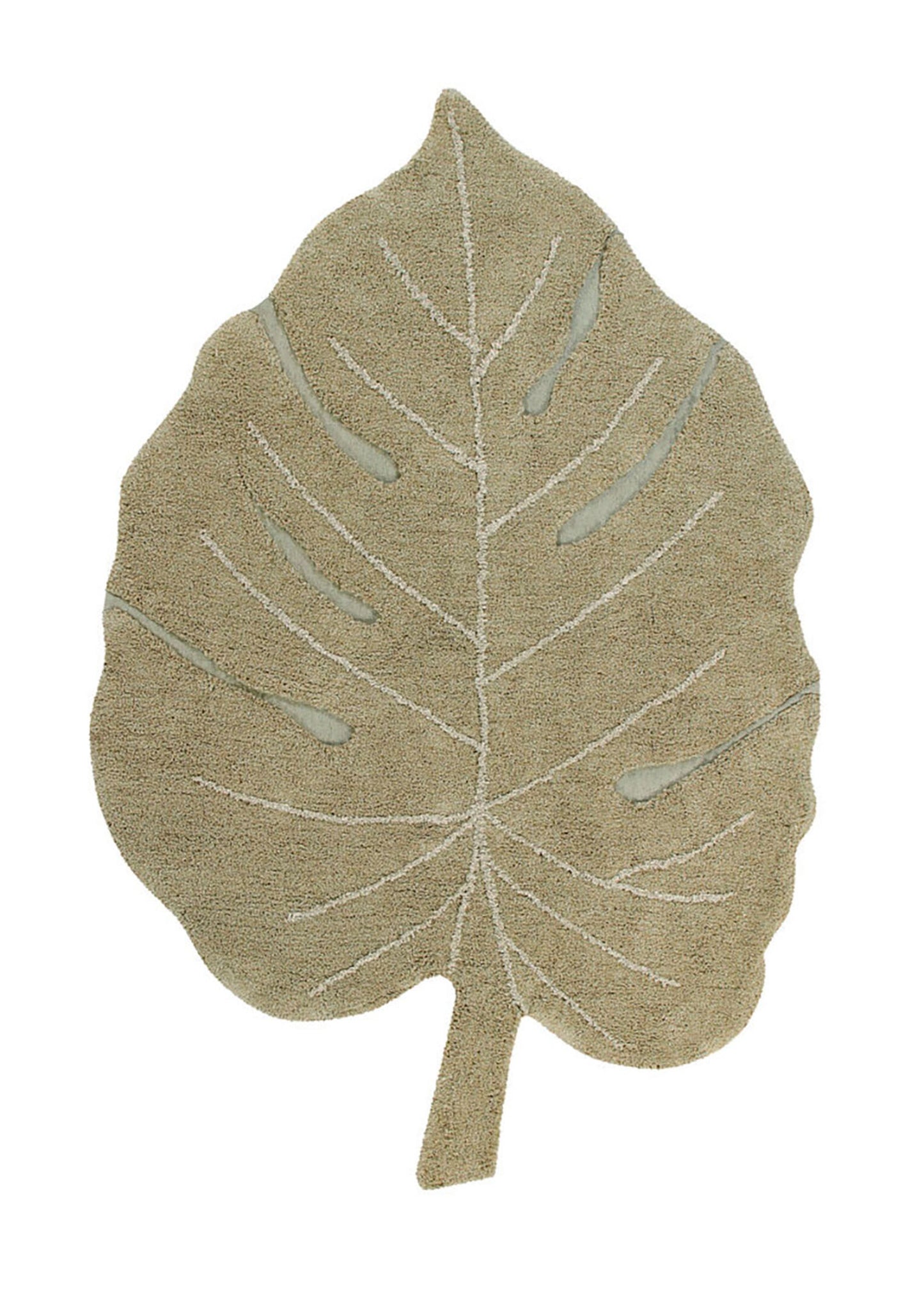 Tappeto lavabile Foglia di Monstera - 97% cotone naturale - Lavabile in lavatrice
