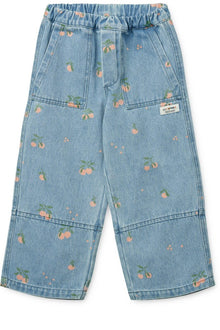 Pantaloni in Denim Cesar a Gamba Larga