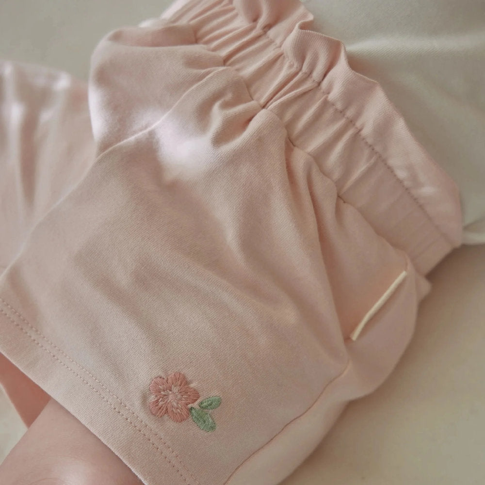 Pantaloncini Corti a Righe in Cotone Biologico