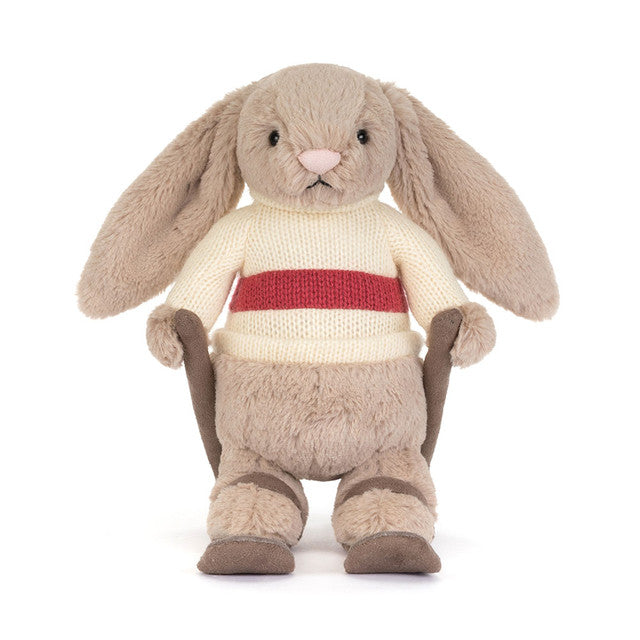 Peluche morbido Coniglietta Sciatrice Bashful Bunny Gold Medal Ski Outfit