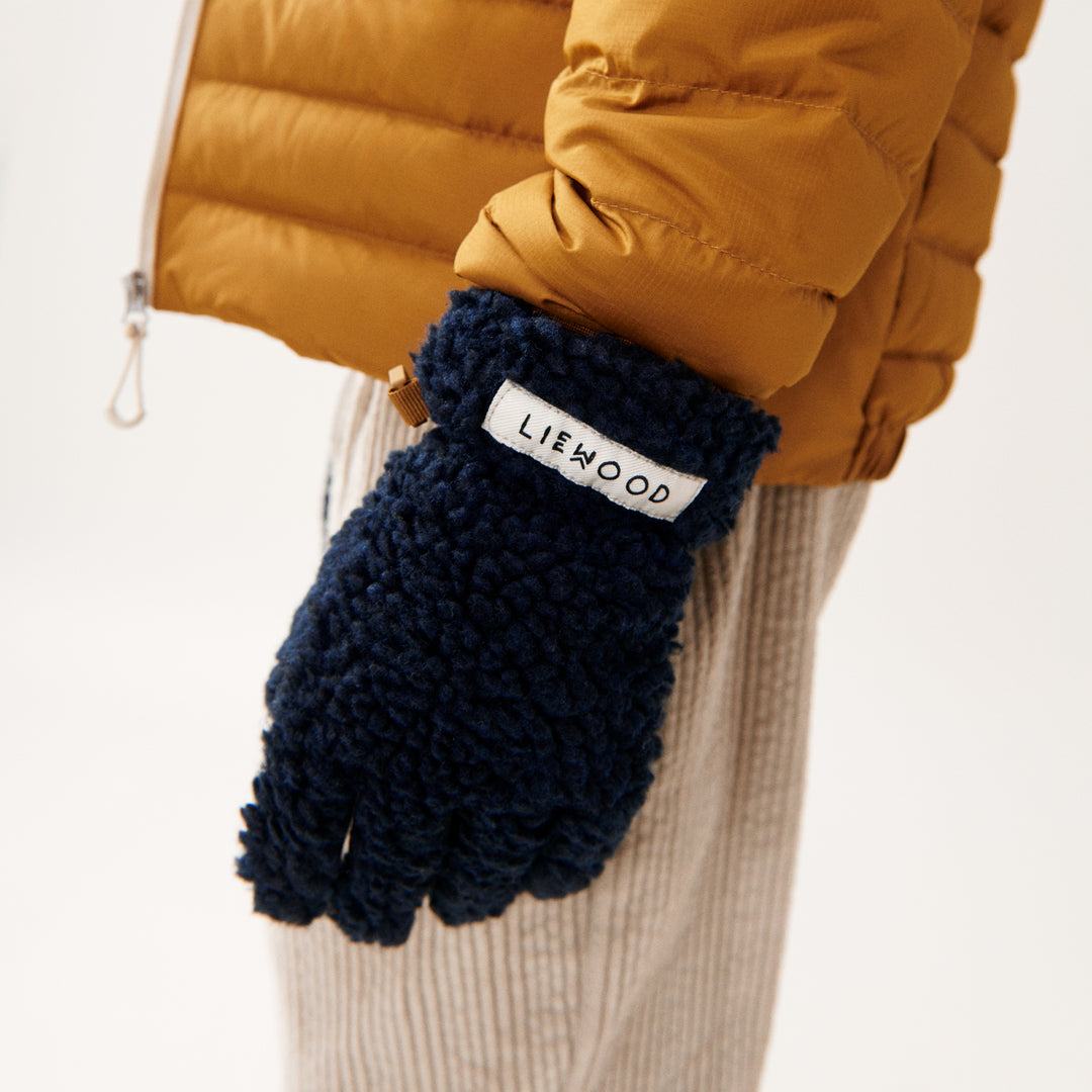 Guanti Demi Pile - Navy/Gold Caramel