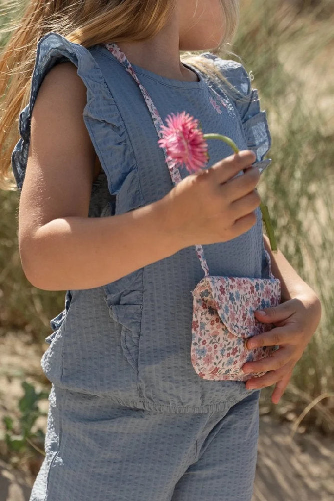 Borsetta per Bambina in Cotone Biologico - Stampa Meadow Flowers