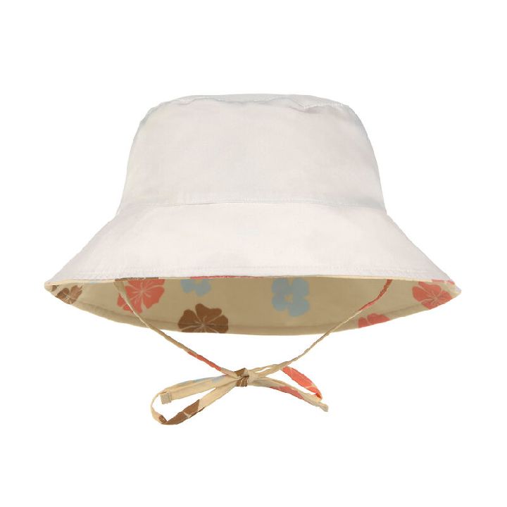 Cappello reversibile 50+uv flowers vanilla