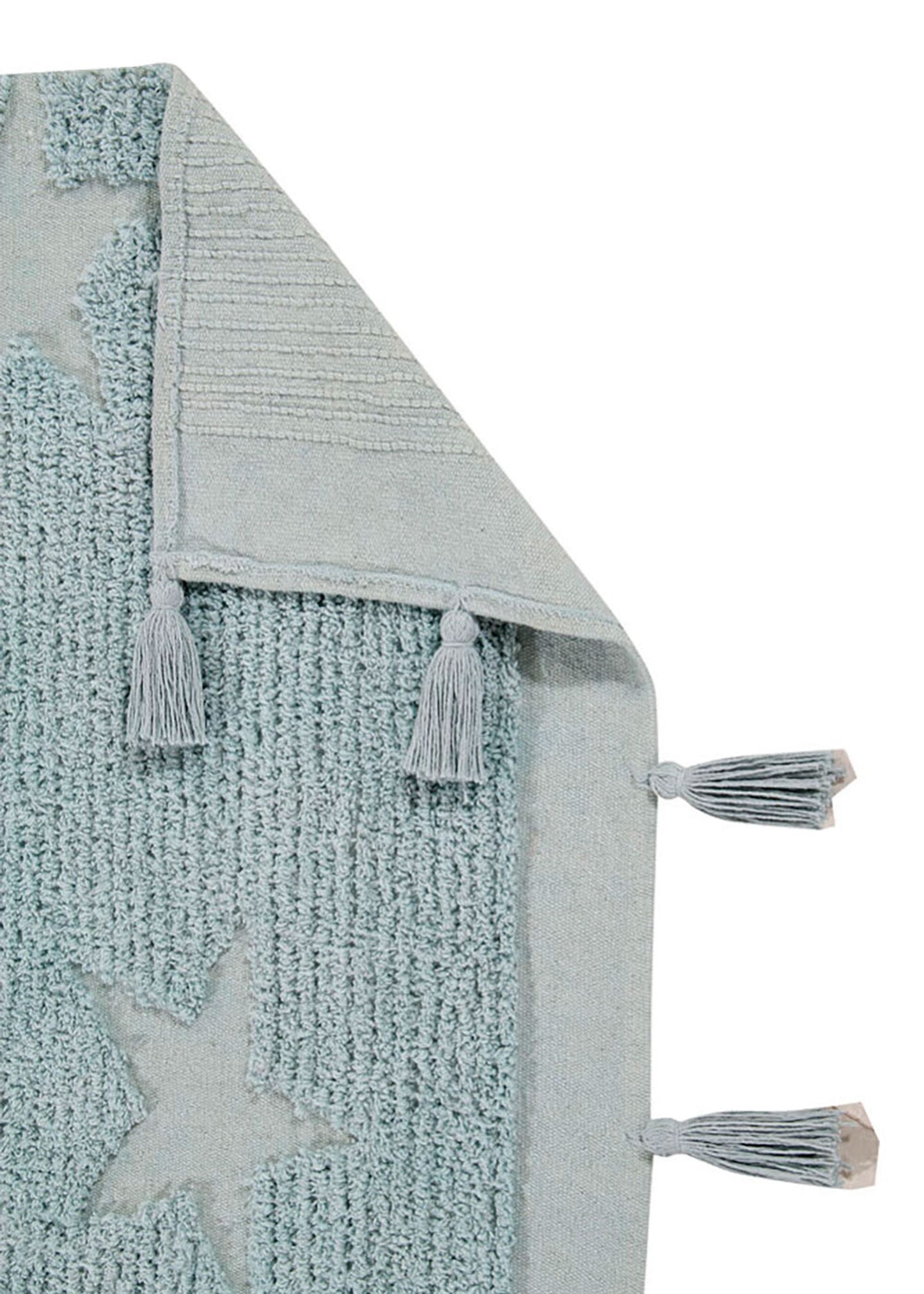 Tappeto Hippy Stars Aqua Blue - 120x175cm - Lavabile in lavatrice