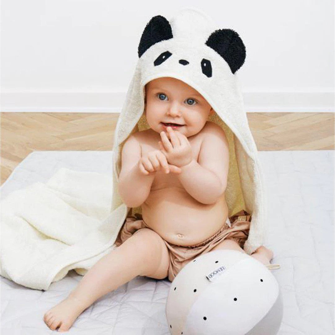 Accappatoio a triangolo baby Albert - con cappuccio - 100% Cotone biologico