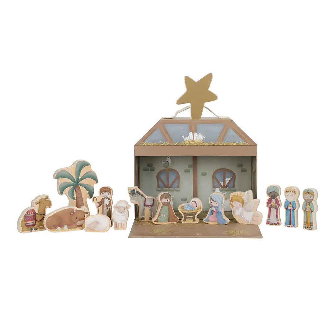Presepe Capanna Nascita Di Gesu' Vuota In Legno Da Riporci Pastorelli Nativita Grotta Con Scaletta Rifugio H23x L30x P15 89717780