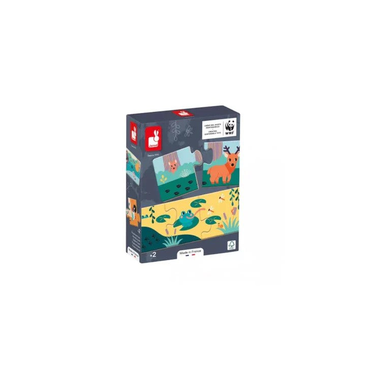 Puzzle delle impronte -animali wwf - dai 2 anni