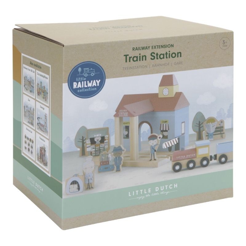 Gioco della stazione del treno in legno