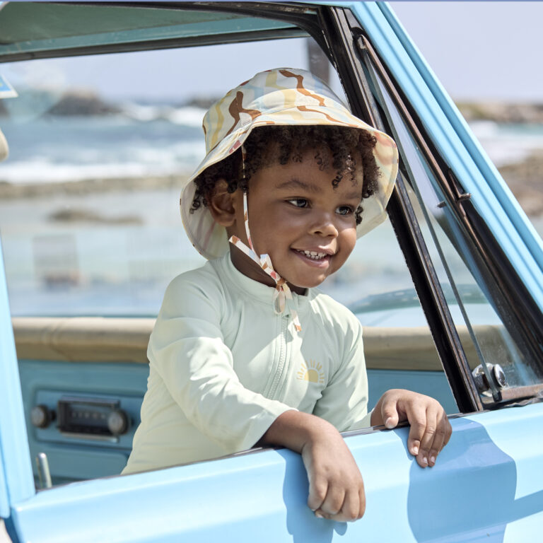 Cappello reversibile 50+uv waves sea salt