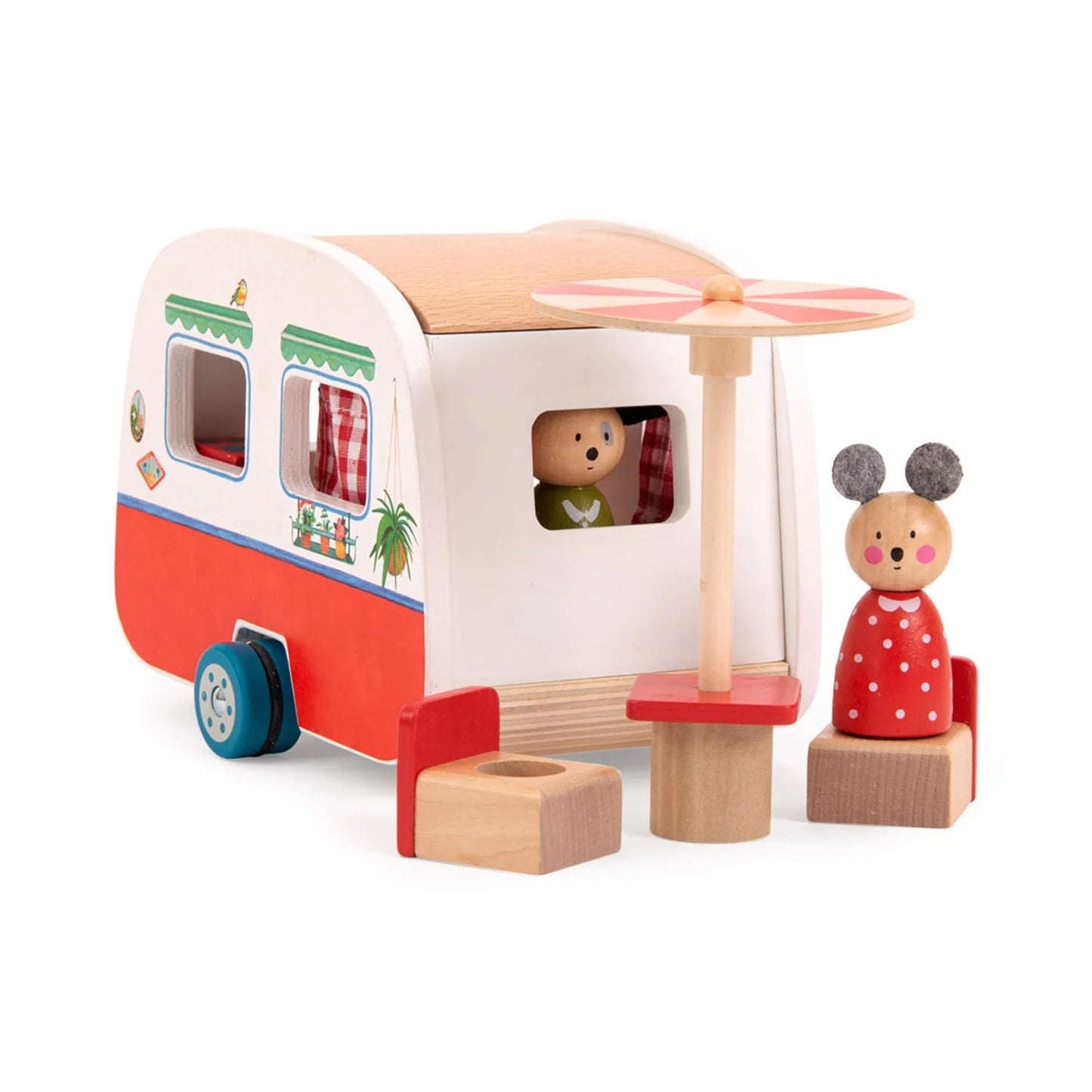 Roulotte in legno con accessori - dai 3 anni